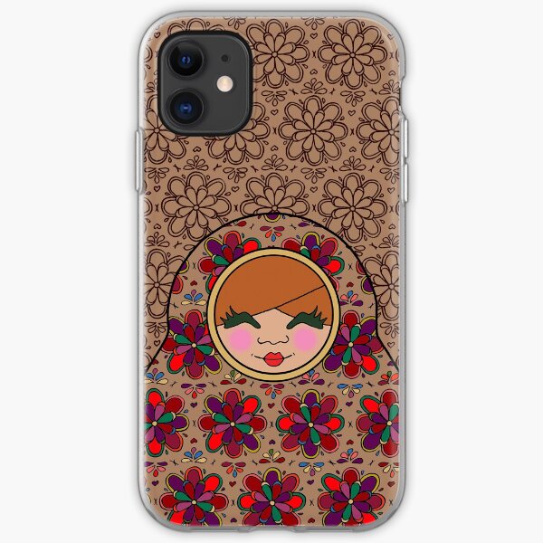 Carte Imprimé . Collection Mauresque . Gabrielle Poup's . Imprimé Hellébore Coque souple iPhone