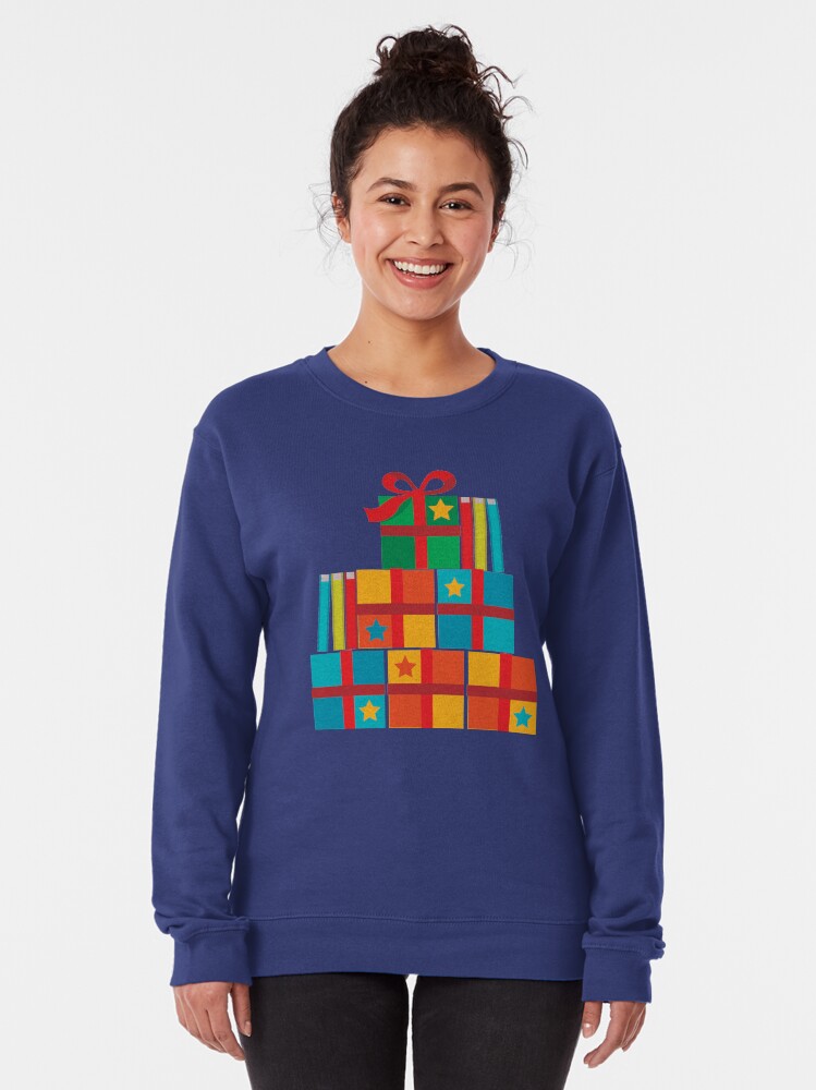 Alternate view of books and New Year's packages Pullover Sweatshirt