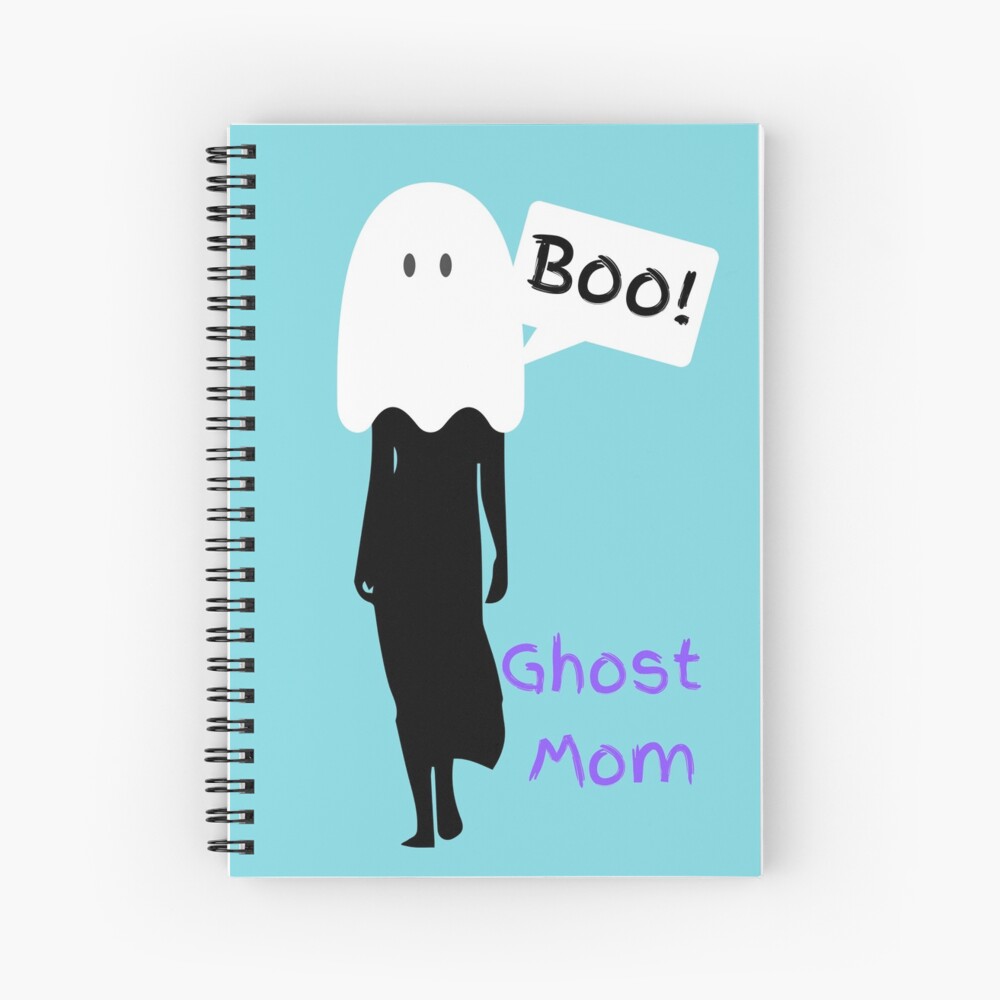 Ghost Mom Logo - Mummy to Twins Plus One Spiral Notebook