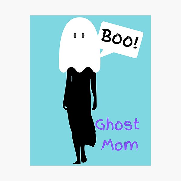 Ghost Mom Logo - Mummy to Twins Plus One Photographic Print