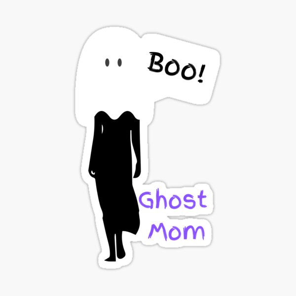 Ghost Mom Logo - Mummy to Twins Plus One Sticker