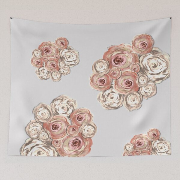 Item preview, Beige and pink flowers 2 by mjvision Mia Niemi designed and sold by mjvisiondesign.