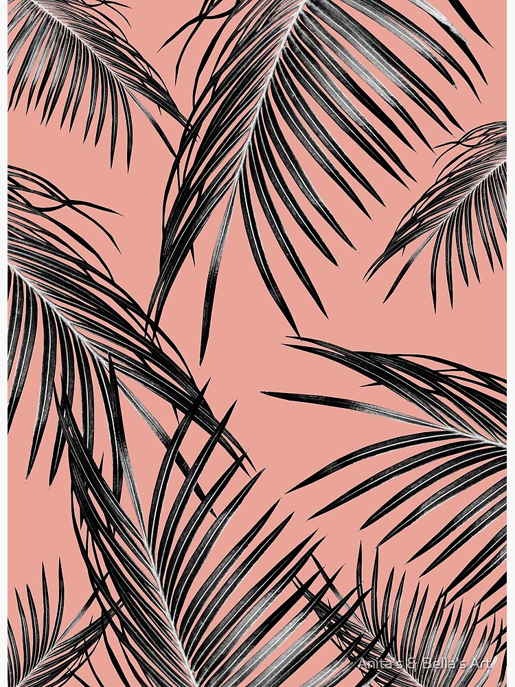 "Black Palm Leaves Dream 5 tropical decor art " Poster for Sale by