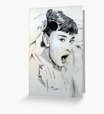 Audrey Hepburn (in Roman Holiday) Greeting Card