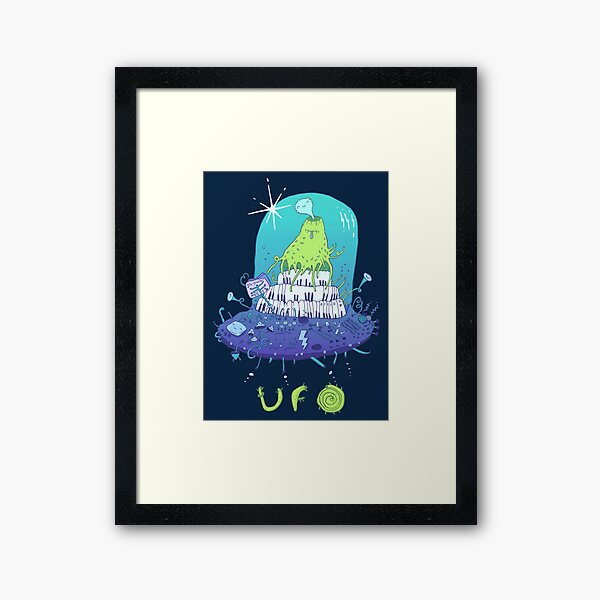 Volcano playing organo! Framed Art Print