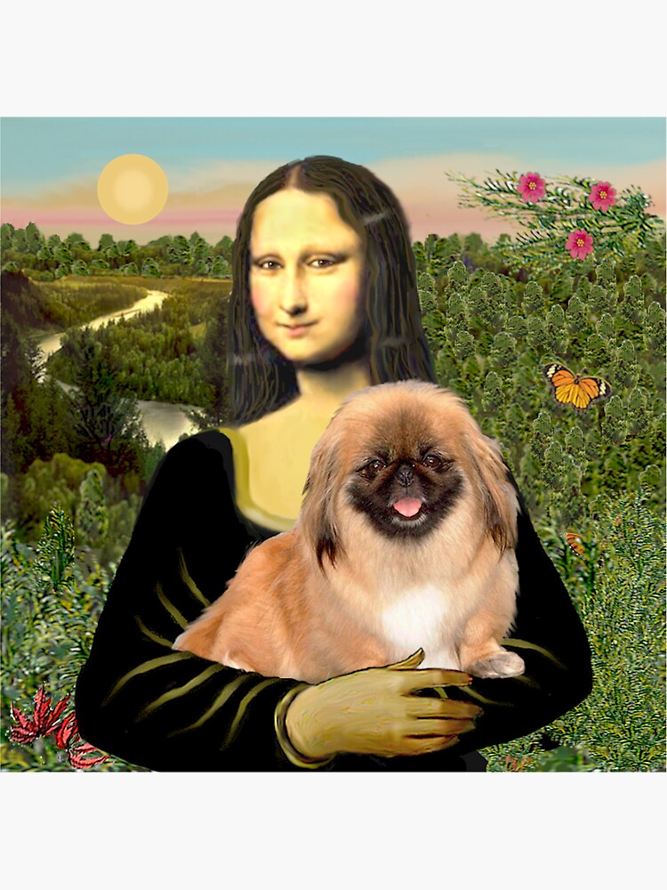 Mona Lisa and her Pekingese (#1) by JeanBFitzgerald