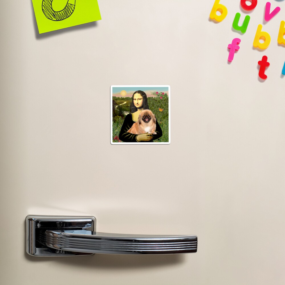Mona Lisa and her Pekingese (#1) Magnet