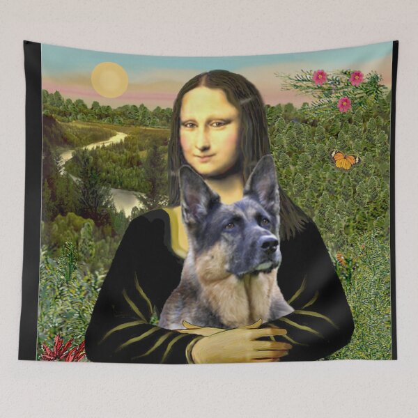 Item preview, Mona Lisa and her German Shepherd (#16) designed and sold by JeanBFitzgerald.