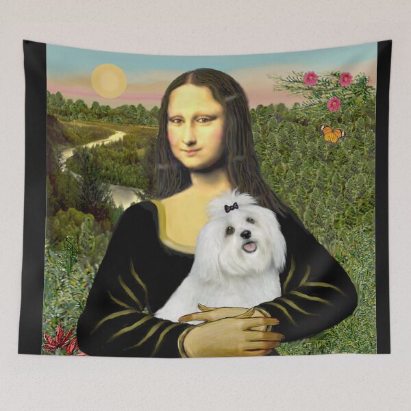 Item preview, Mona Lisa and her Maltese cutie designed and sold by JeanBFitzgerald.
