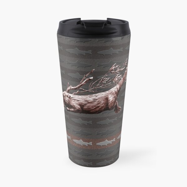 More Beavers More Fish - Enviromental Message Travel Mug