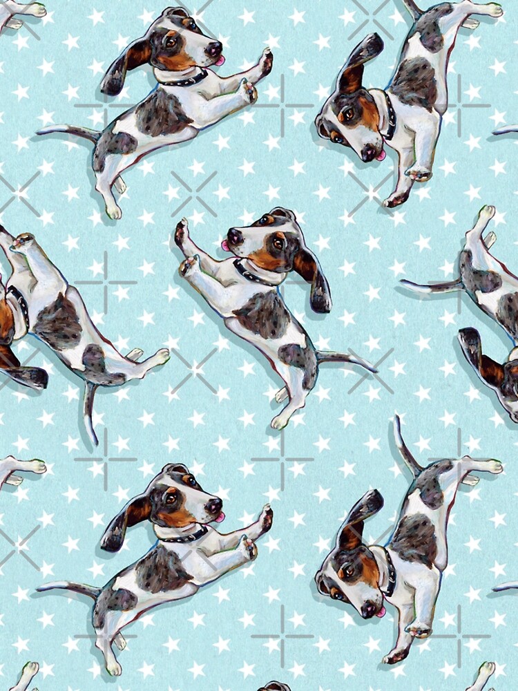 Cute Dachshund Pattern by Robert Phelps by RobertPhelpsArt