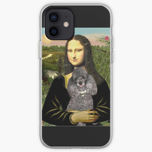 Mona Lisa and her Silver Poodle (Toy or Miniature) iPhone Soft Case