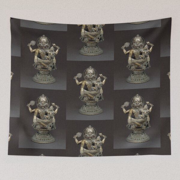 Item preview, Lion-Headed Incarnation of God Vishnu (Narasimha) designed and sold by Vintage Designs +.