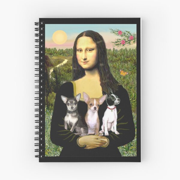 Item preview, Mona Lisa and her Three Chihuahuas designed and sold by JeanBFitzgerald.