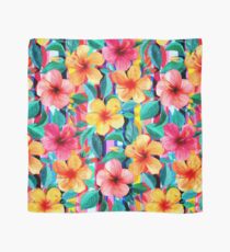OTT Maximalist Hawaiian Hibiscus Floral mit Streifen Tuch