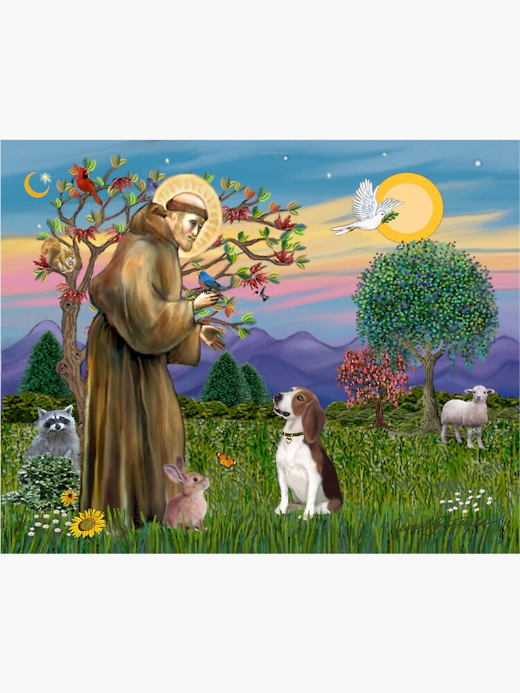 St Francis Blesses a Beagle by JeanBFitzgerald