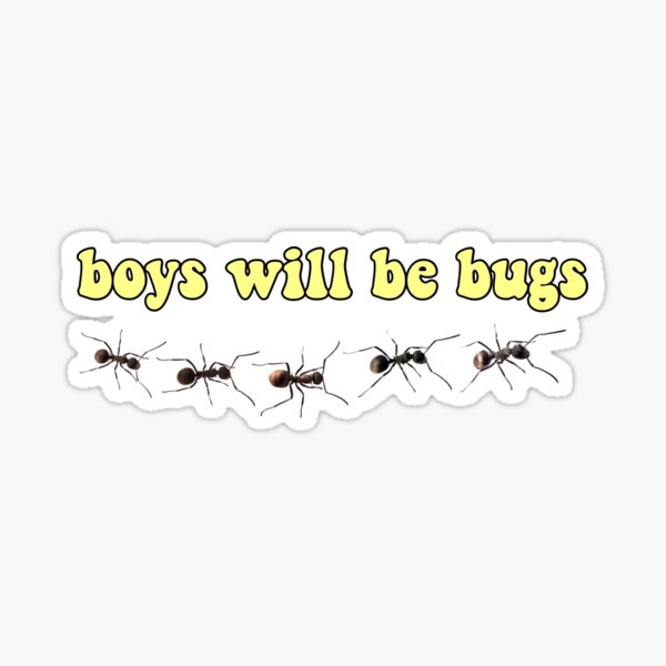 Boys will be bugs with ants yellow Sticker