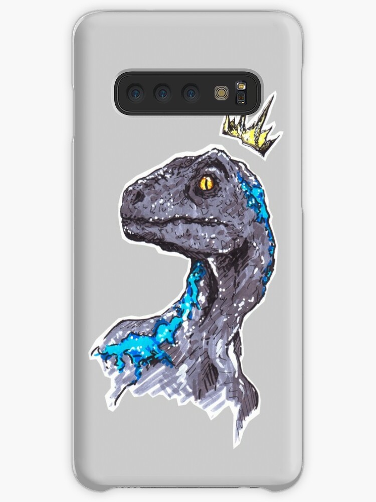 Jurassic World Blau Hulle Klebefolie Fur Samsung Galaxy Von Tesseractglow Redbubble