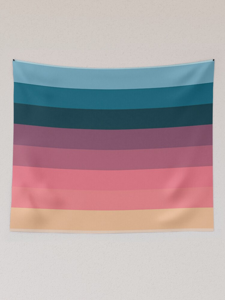 striped pattern, colorful sunset color stripes - (2/4 of sunset color set)  | Art Print