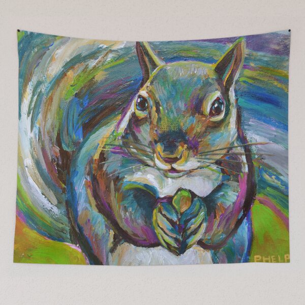 Item preview, Colorful Springtime SQUIRREL designed and sold by RobertPhelpsArt.