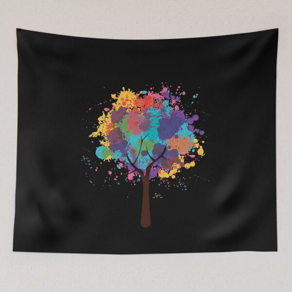 Item preview, colorful tree design designed and sold by KleinJenny.