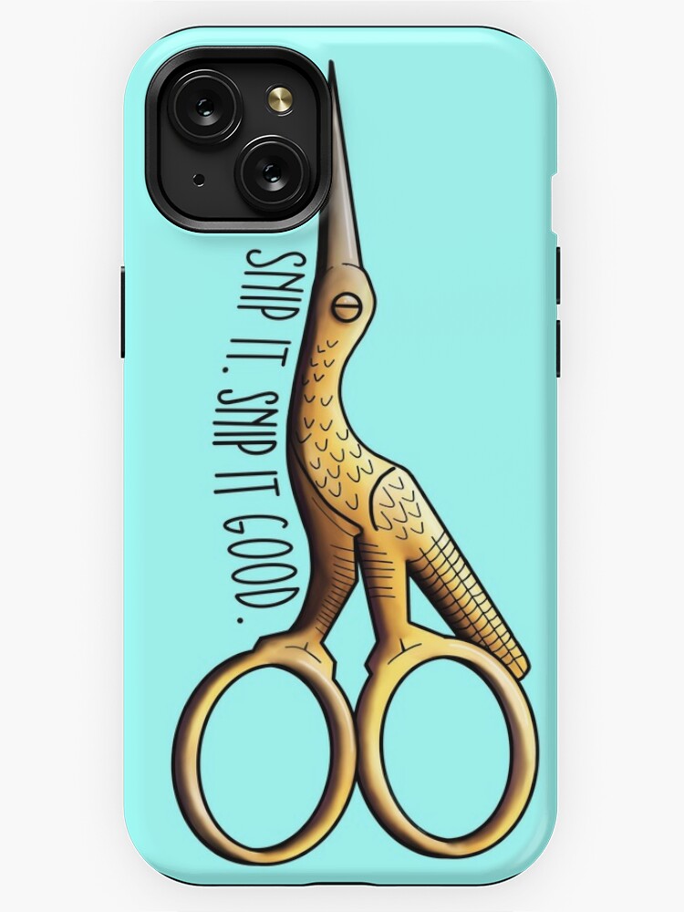 Stork Embroidery Scissors - Snip It Real Good iPhone Case for