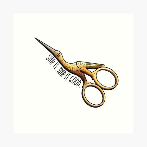 Stork embroidery scissors Sewing scissors knitting bird scissors