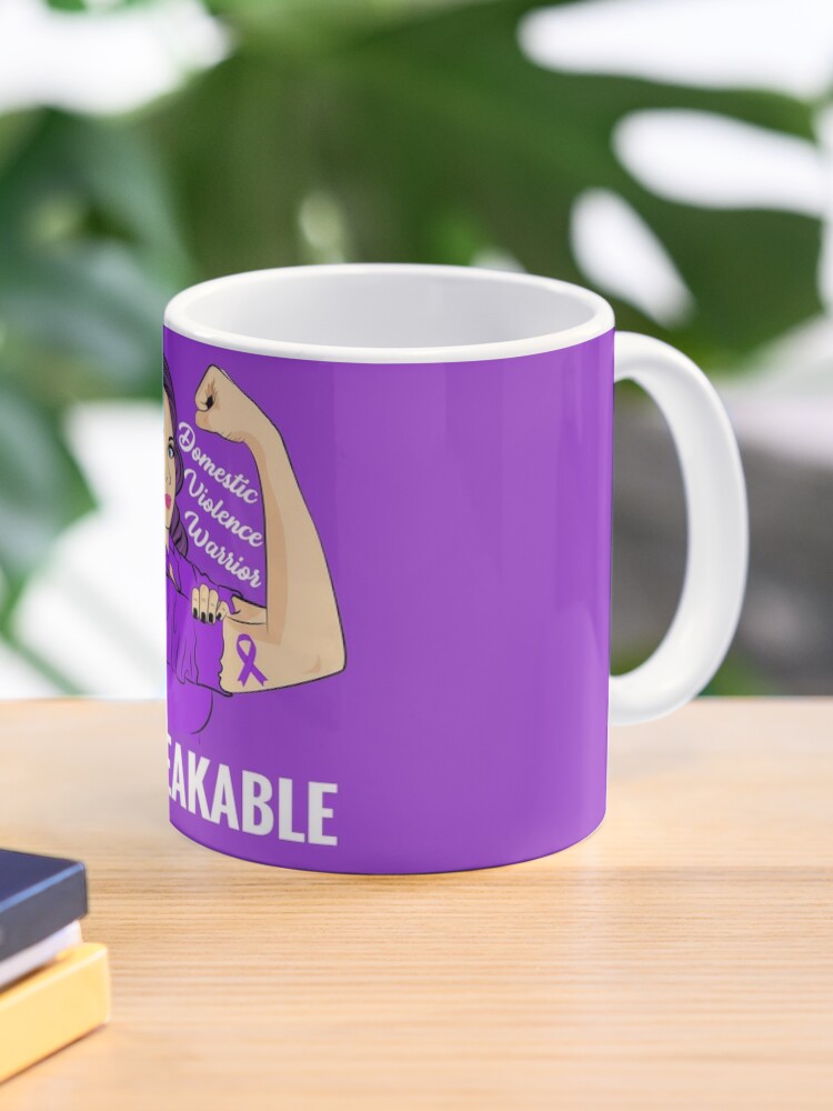 Lupus Awareness Warrior Unbreakable Front & Back Coffee Mug