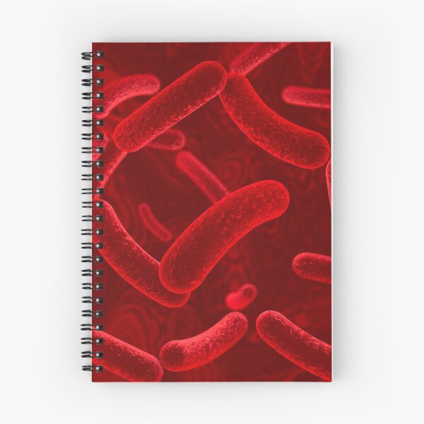 Item preview, Red bacteria on red background designed and sold by MarynaOlyak.