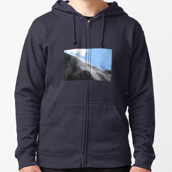 serene waterfall Zipped Hoodie