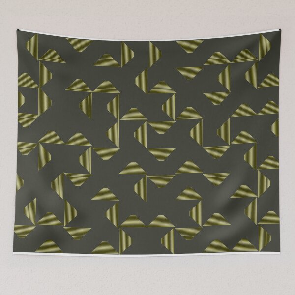 Item preview, Green, cool, unique, trendy, urban abstract illustration art with triangle shapes with thin lines designed and sold by theendup.