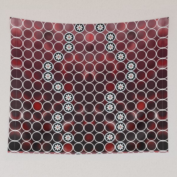 Item preview, Eastern Ajrak Inpired Burgundy Gradient designed and sold by Cyra26.
