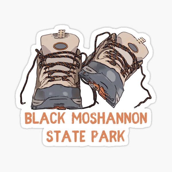 Schwarze Moshannon State Park-Wanderschuhe Sticker