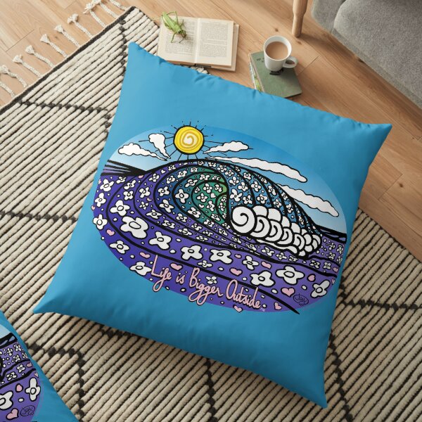 Groovy Doodle Wave Floor Pillow