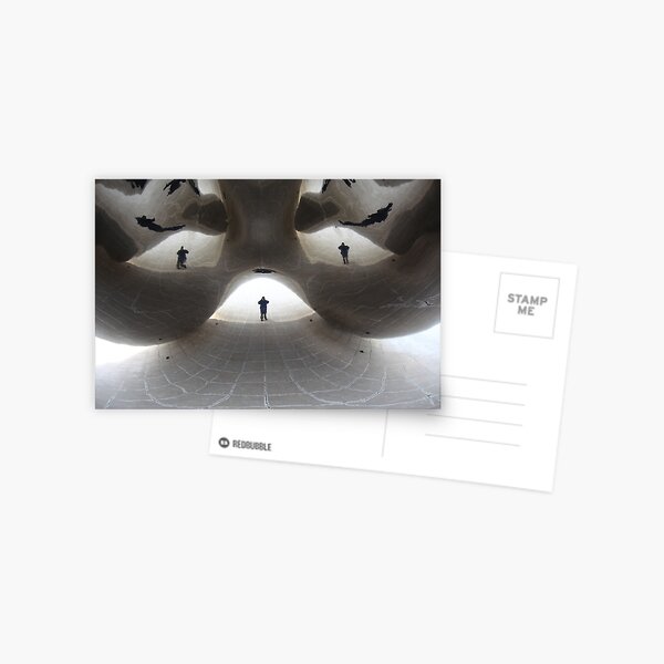 Under the Chicago bean Postcard