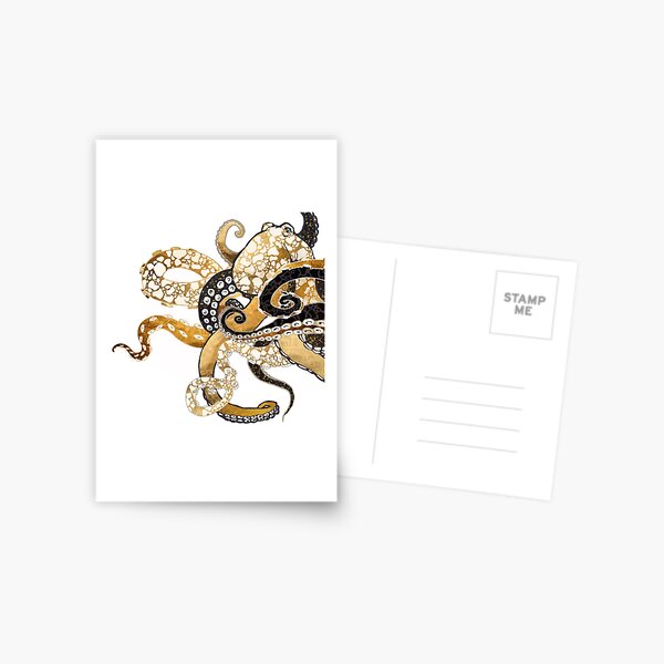 Metallic Octopus Postcard