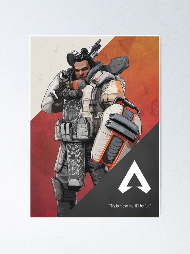 Apex Legends Gibraltar Cutout Character Poster Poster By Gemini Phoenix Redbubble