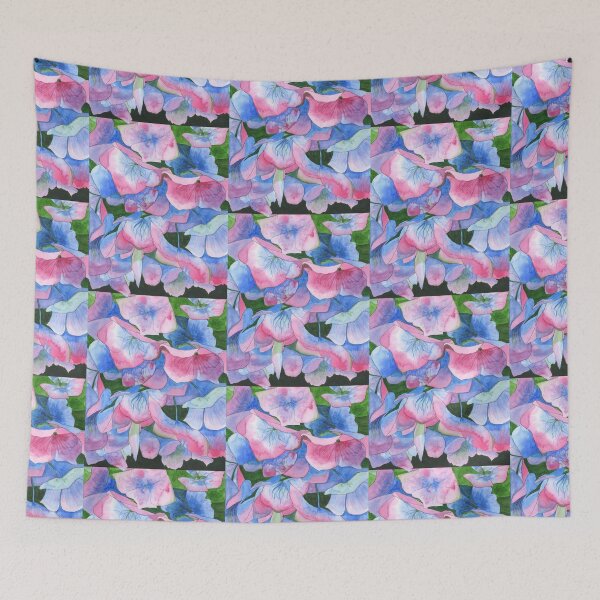 Item preview, Pink and blue hydrangea watercolour painting designed and sold by esvb.