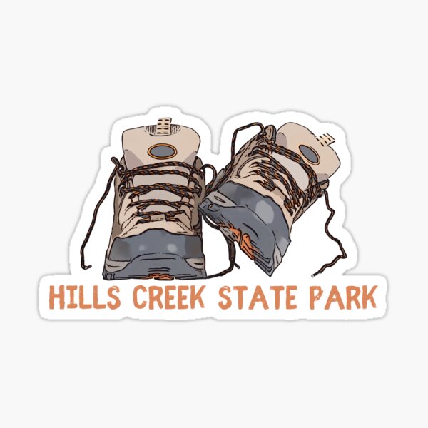 Hills Creek State Park Wanderschuhe Sticker