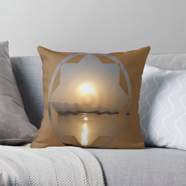 rippled dawn Throw Pillow