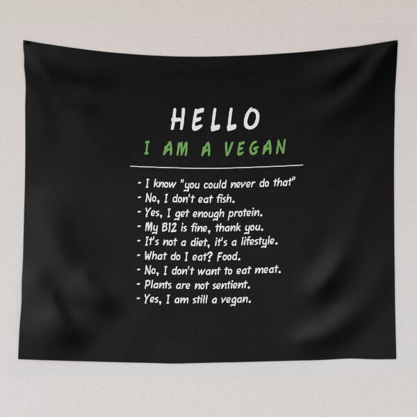 Item preview, Hello I Am A Vegan designed and sold by MooonTees.
