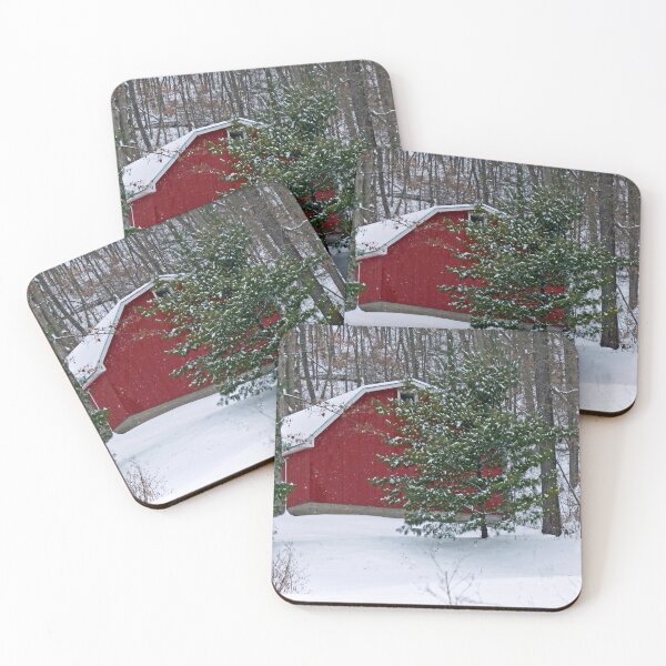 Item preview, Red Barn on a Snowy Day designed and sold by Frankie Cat Photography.