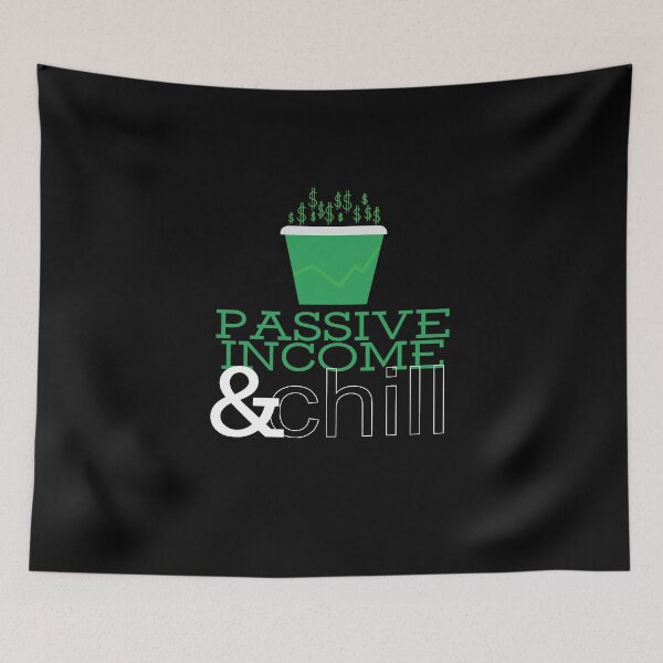 Item preview, Passive Income and Chill stock finance gift idea designed and sold by NeXore.