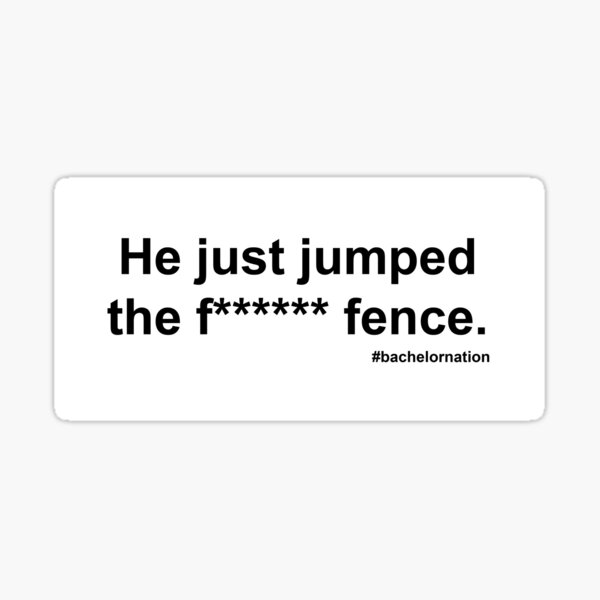 colton underwood fence jump Sticker