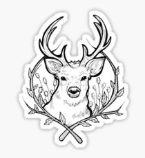 Deer (Black) Sticker