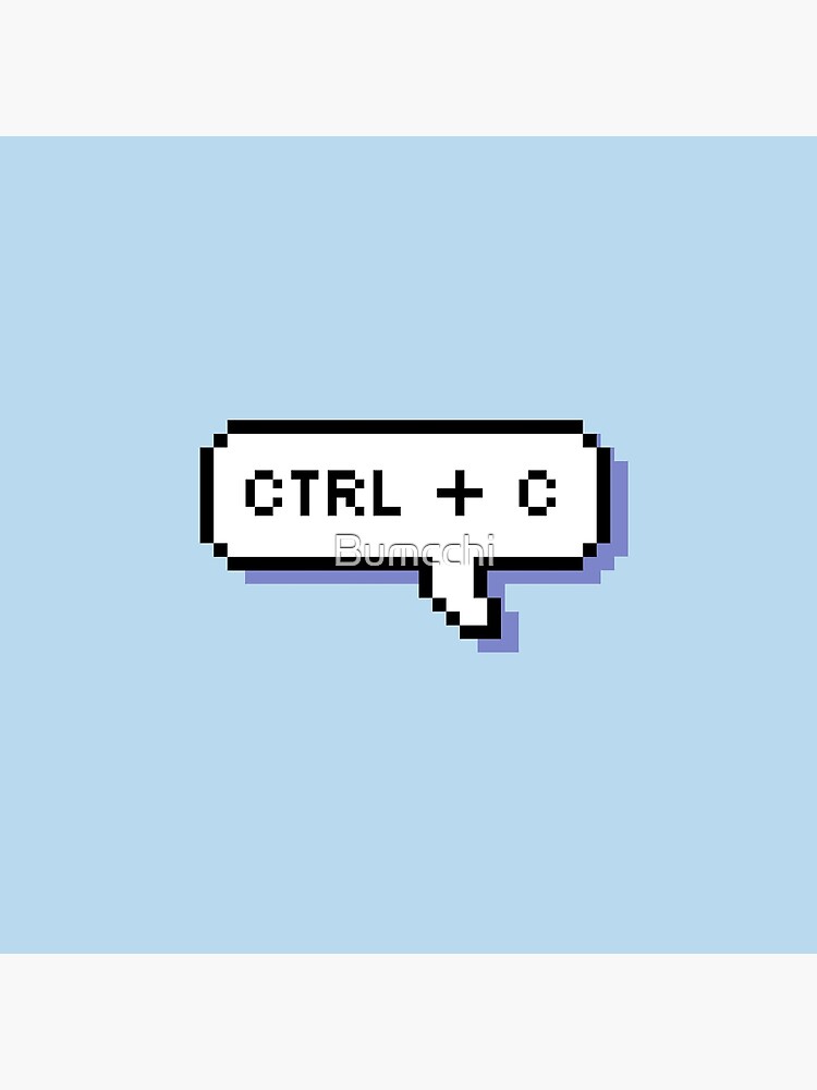 CTRL + C - Pixel Speech Bubble - (Blue) by Bumcchi