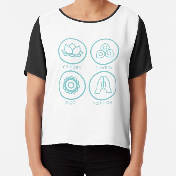 Yoga inspired icons - combination Chiffon Top