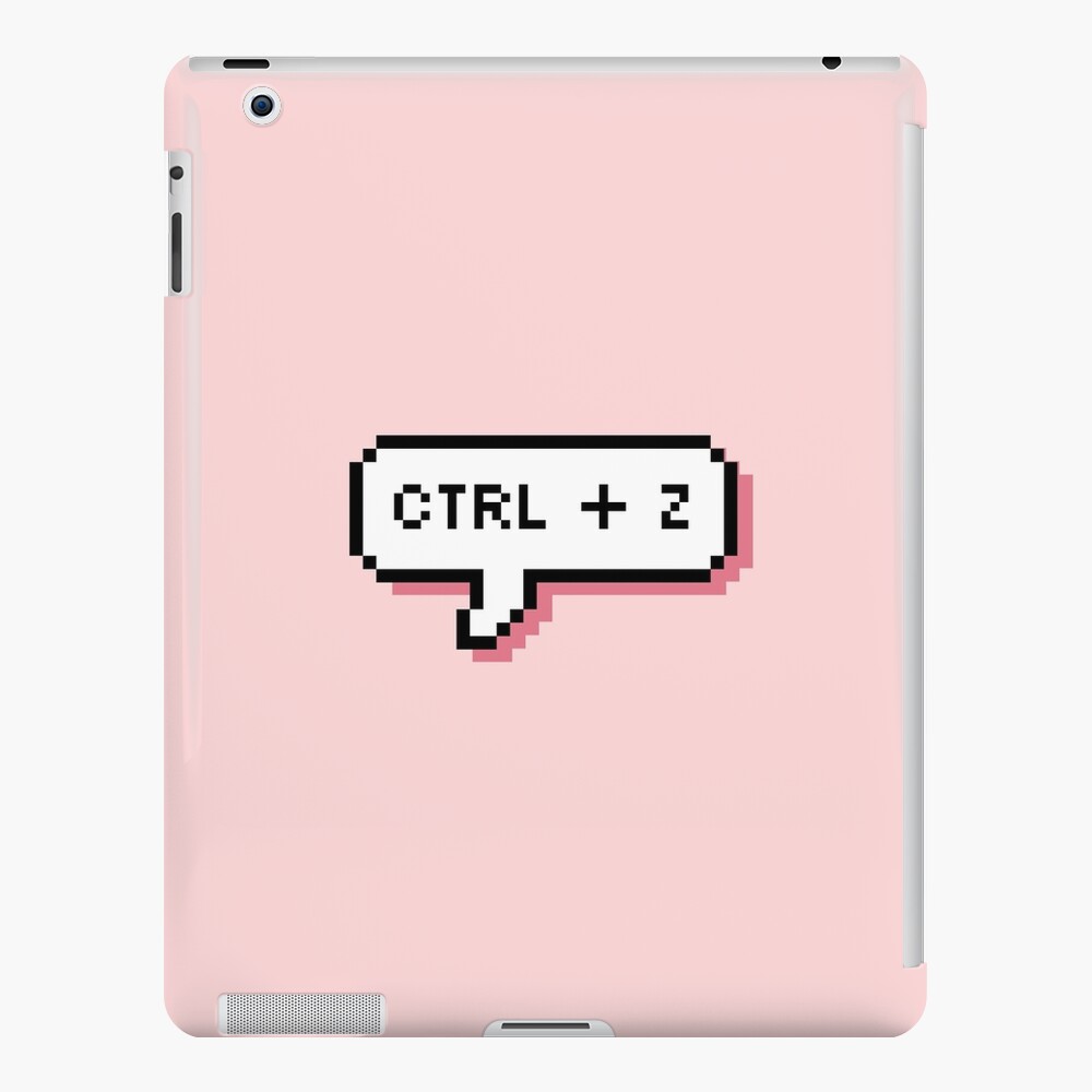CTRL + Z - Pixel Speech Bubble - (Pink) iPad Case & Skin
