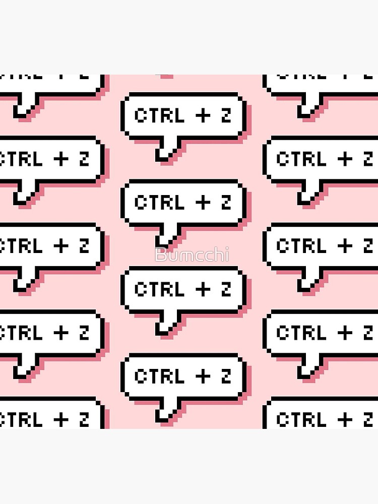 CTRL + Z - Pixel Speech Bubble - (Pink) by Bumcchi