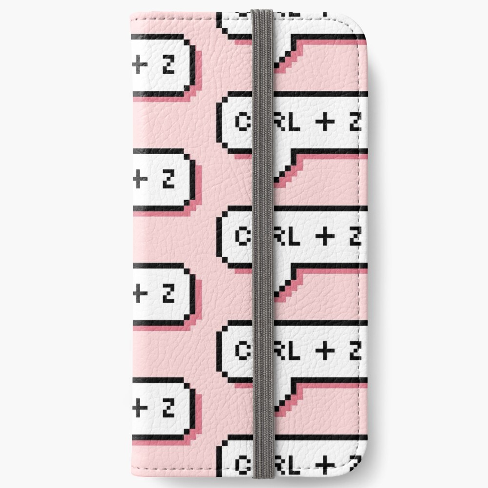 CTRL + Z - Pixel Speech Bubble - (Pink) iPhone Wallet